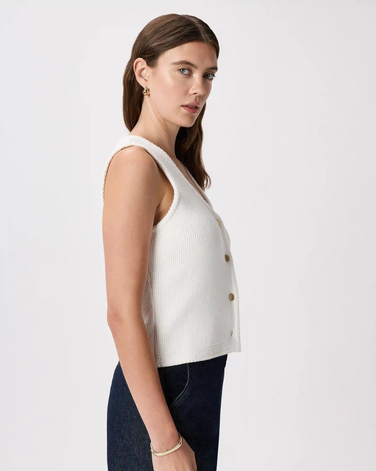 100% Organic Cotton V-Neck Sweater Vest