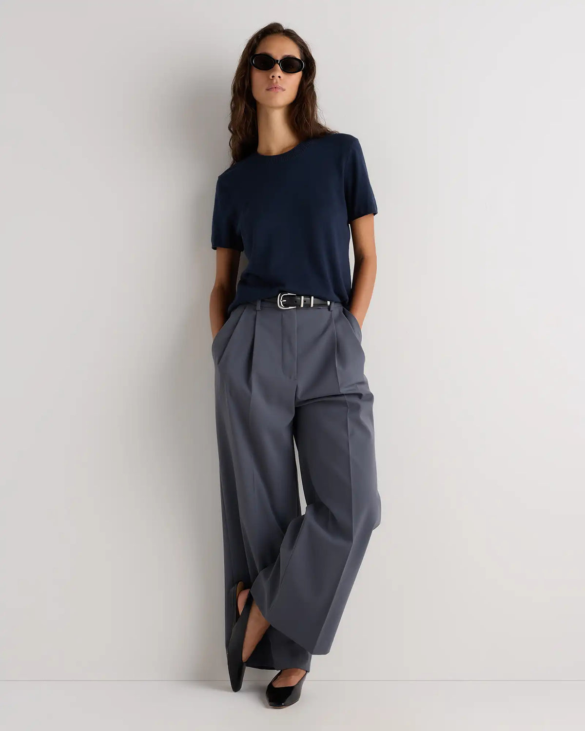 Lightweight Cotton Cashmere Relaxed Sweater Tee