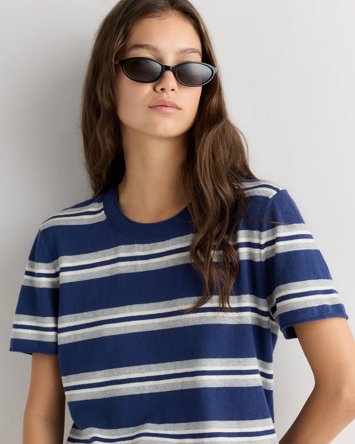 Lightweight Cotton Cashmere Relaxed Sweater Tee