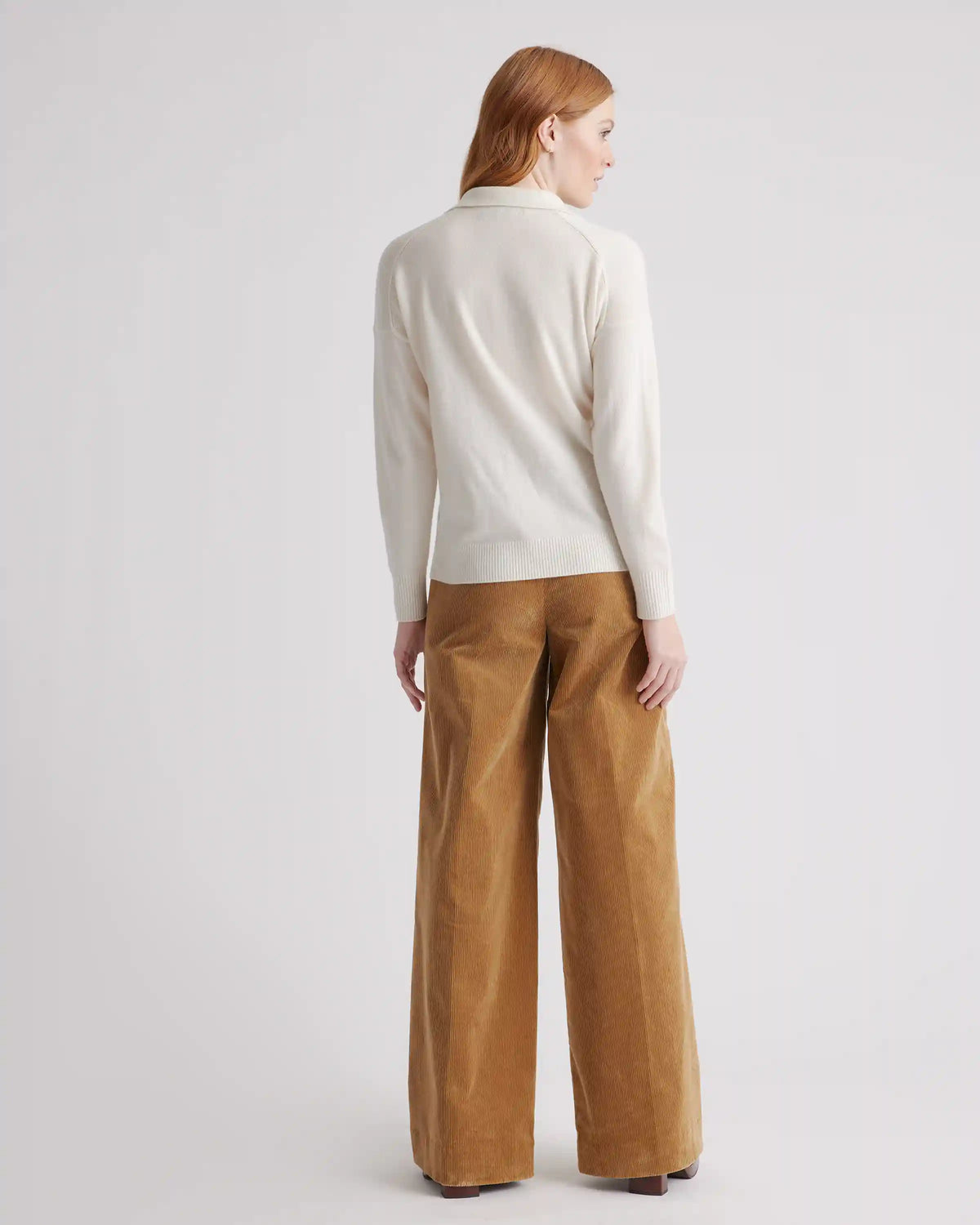 Mongolian Spring Cashmere Polo Sweater