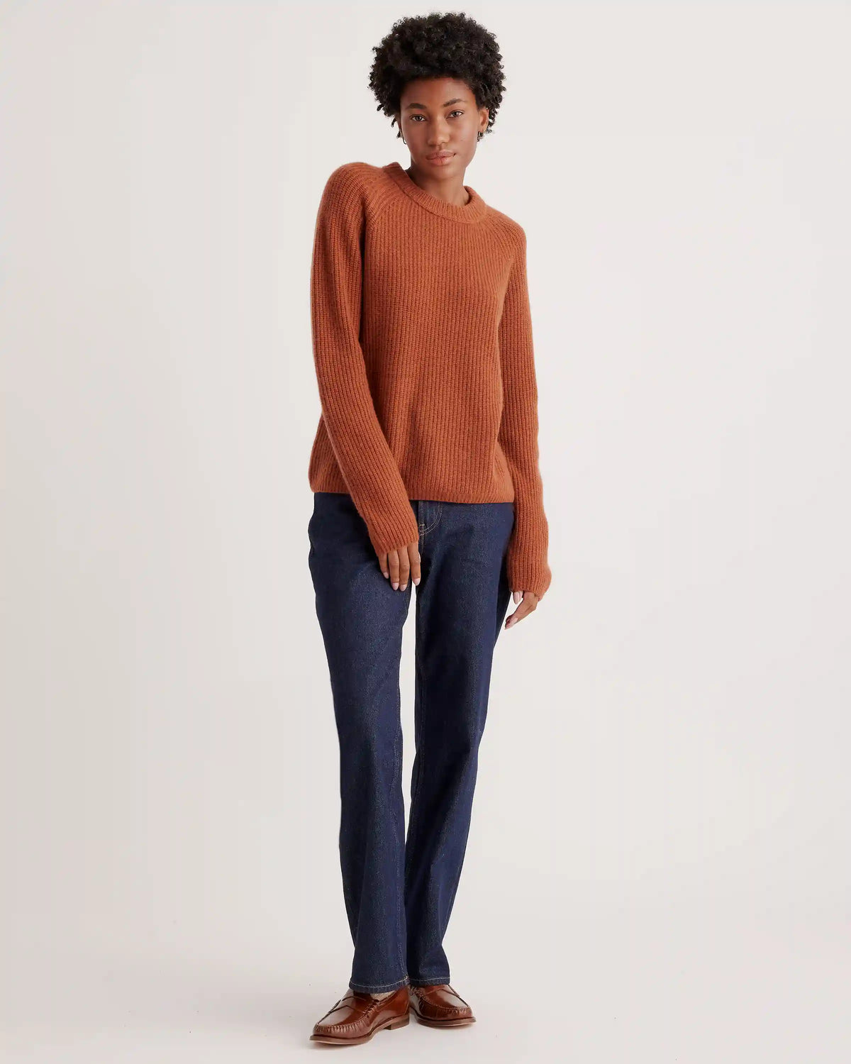 Mongolian Spring Cashmere Fisherman Crewneck Sweater
