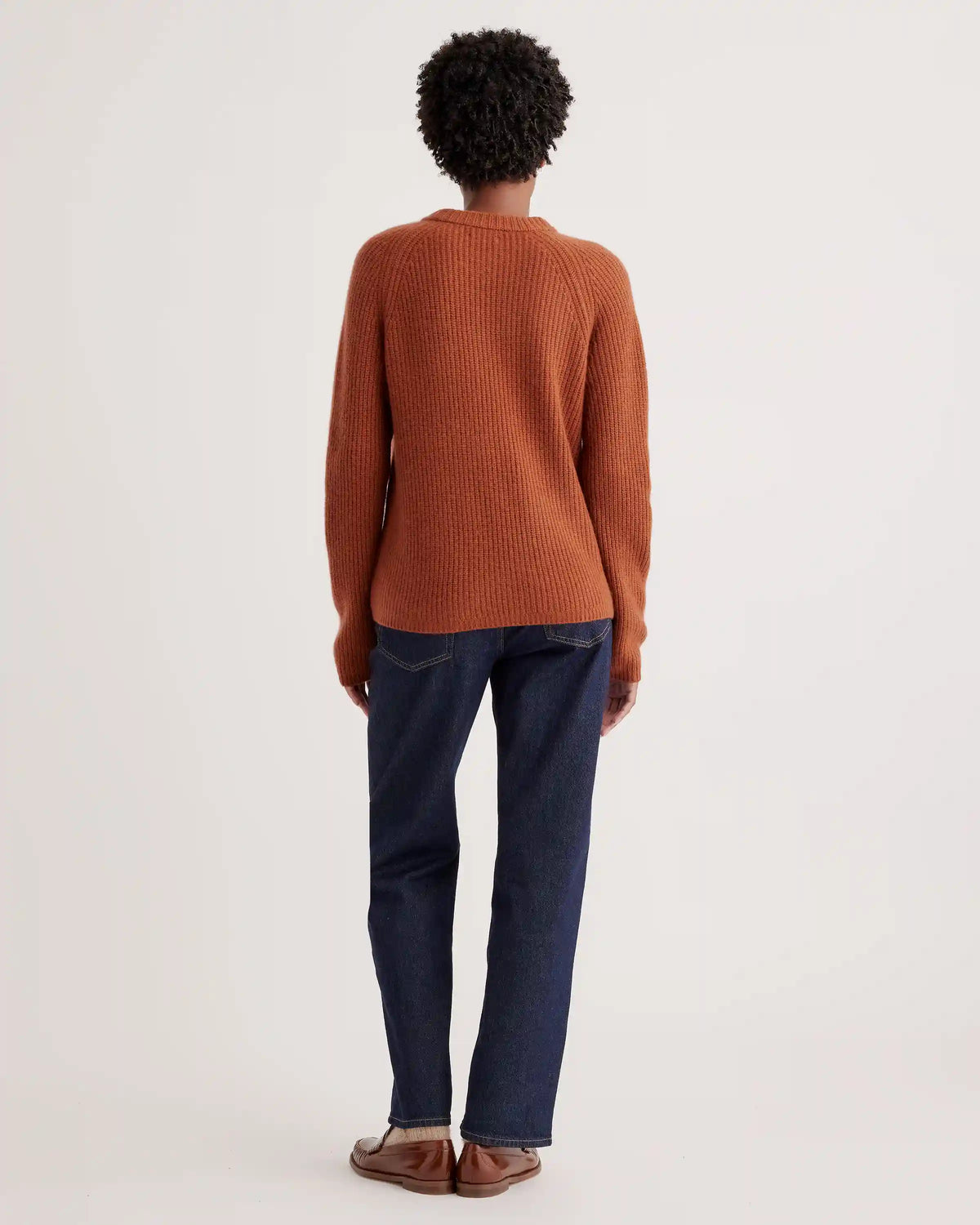 Mongolian Cashmere Fisherman Crewneck Sweater