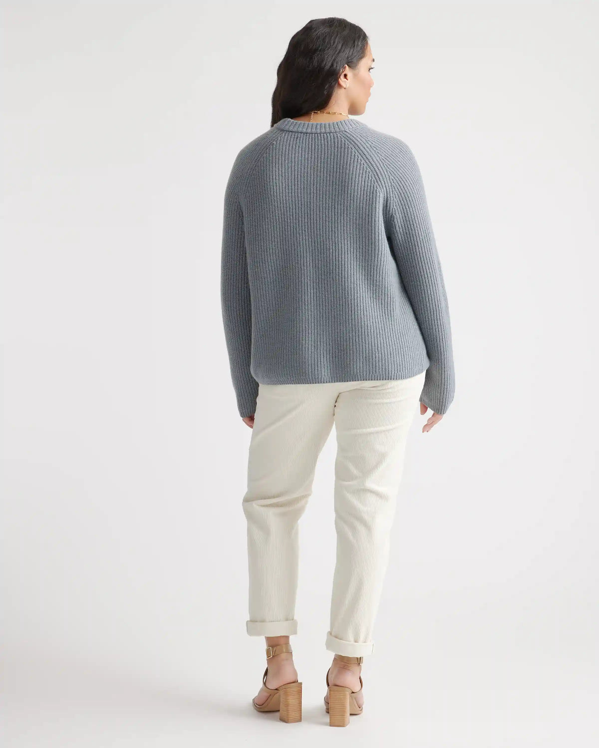 Mongolian Spring Cashmere Fisherman Crewneck Sweater