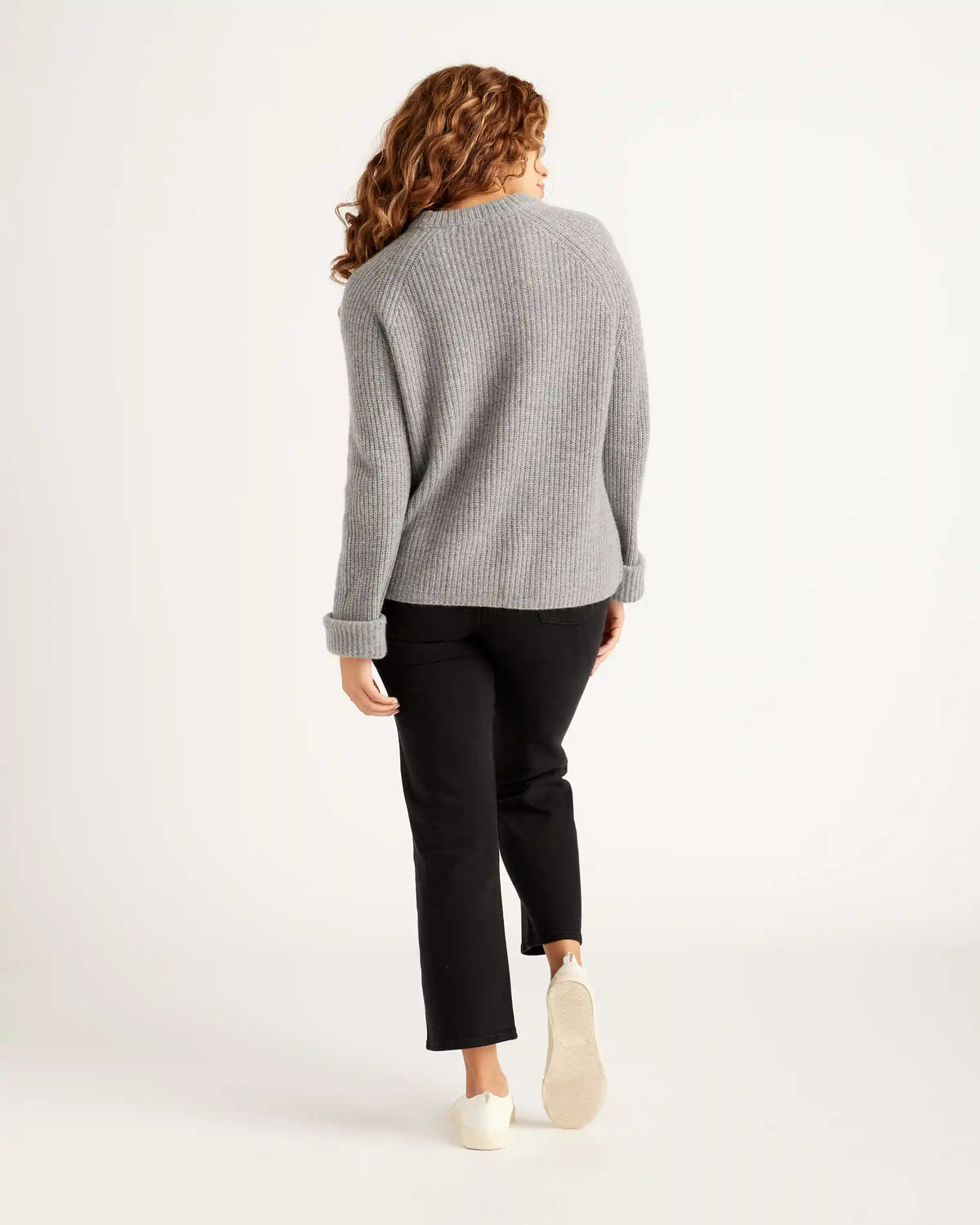 Mongolian Spring Cashmere Fisherman Crewneck Sweater