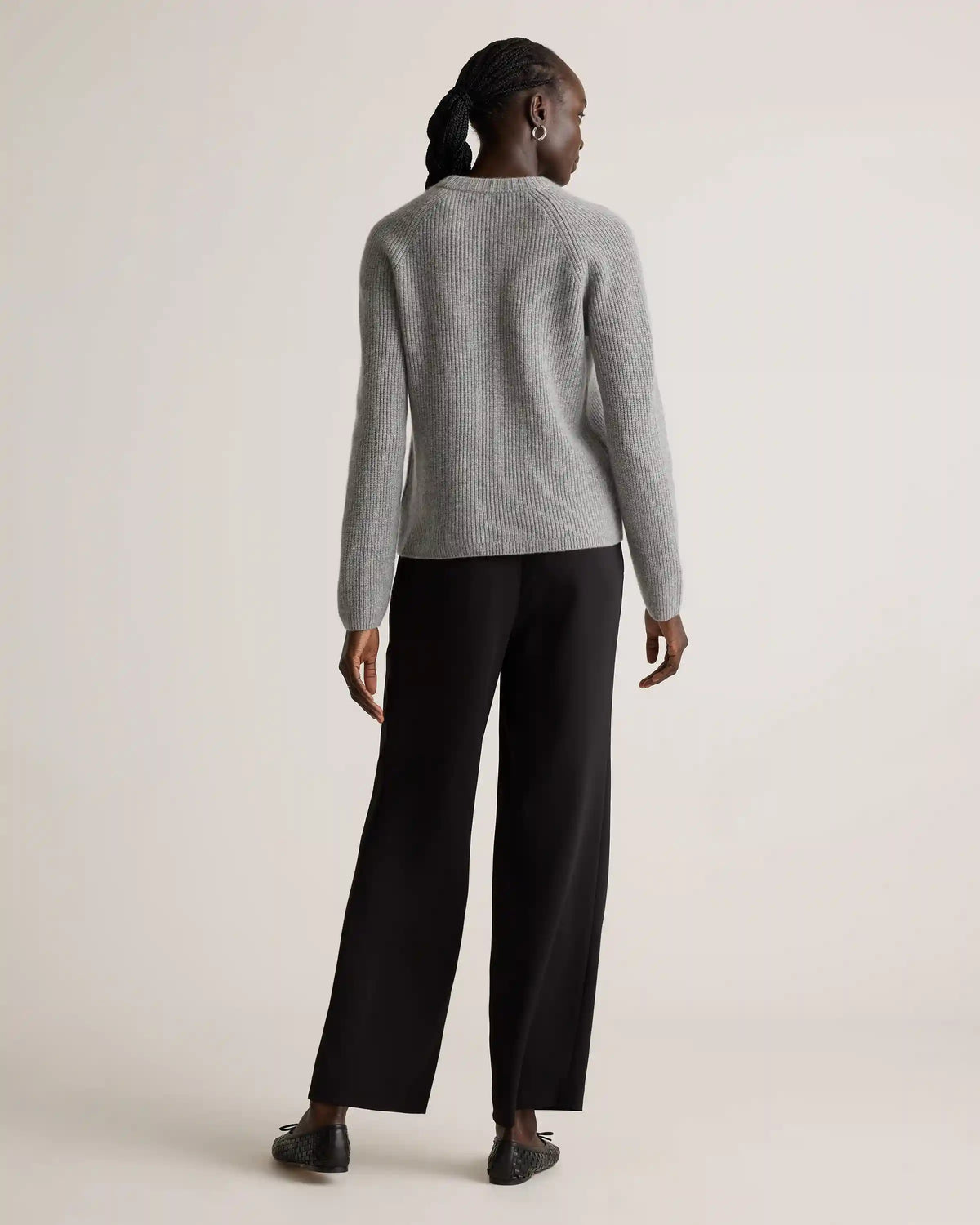 Mongolian Cashmere Fisherman Crewneck Sweater