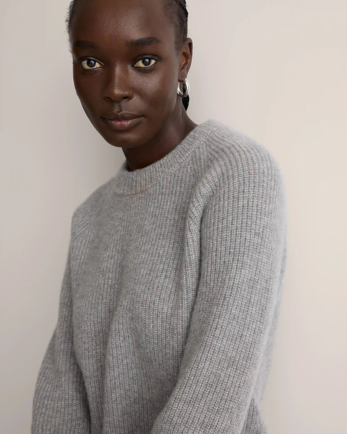 Mongolian Cashmere Fisherman Crewneck Sweater