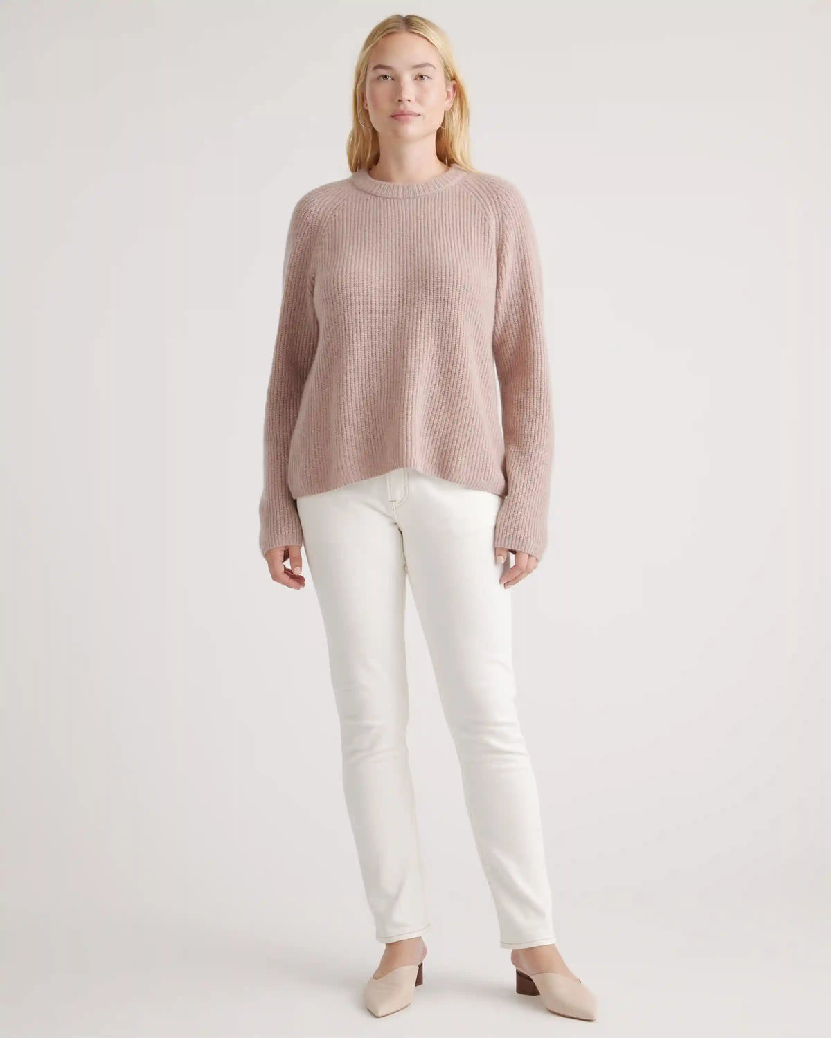Mongolian Cashmere Fisherman Crewneck Sweater