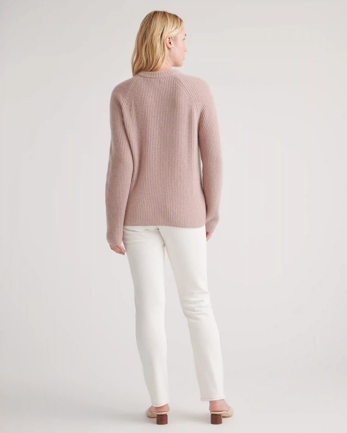 Mongolian Cashmere Fisherman Crewneck Sweater