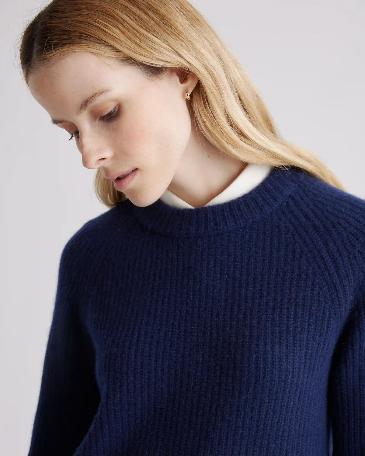 Mongolian Spring Cashmere Fisherman Crewneck Sweater