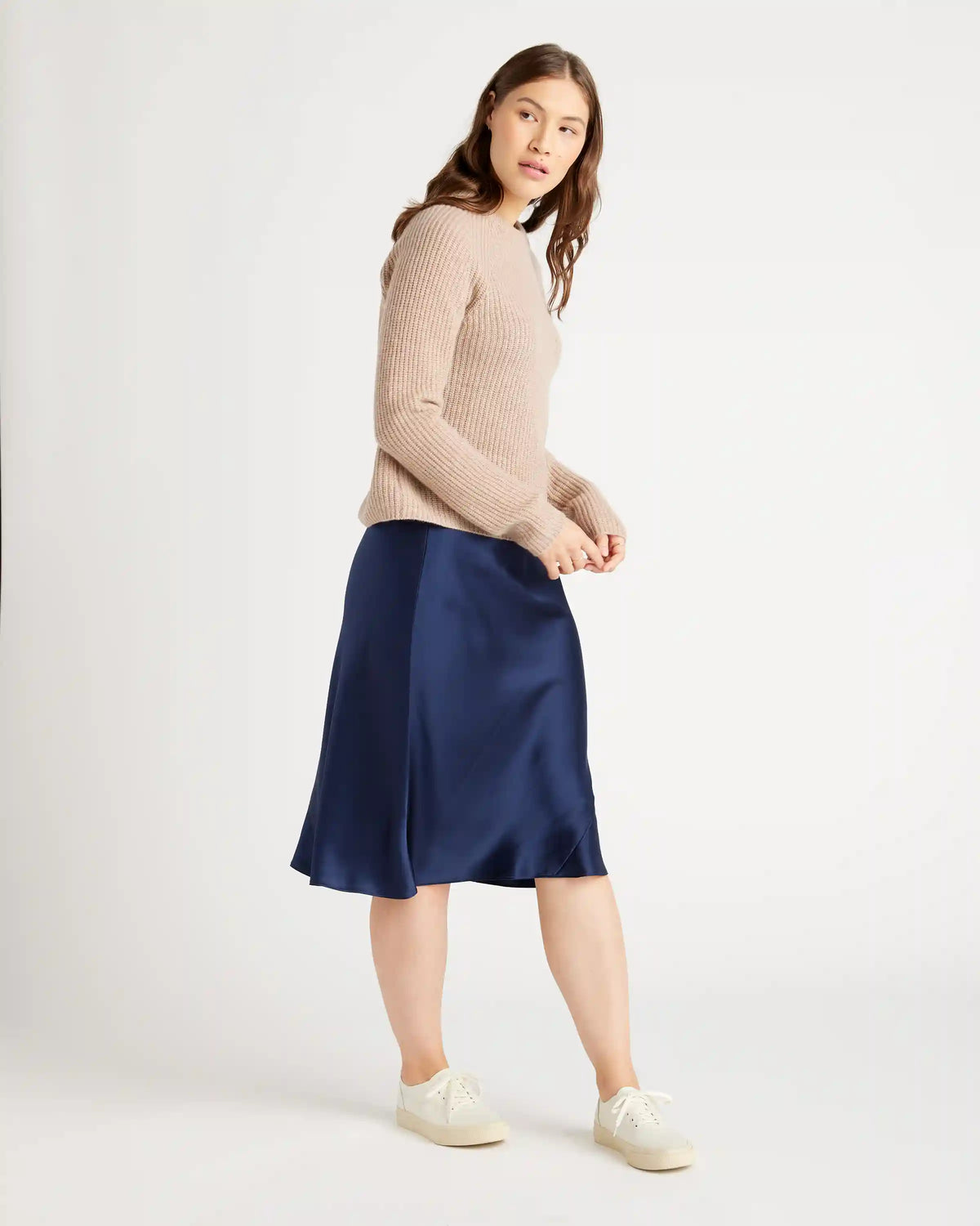 Mongolian Spring Cashmere Fisherman Crewneck Sweater