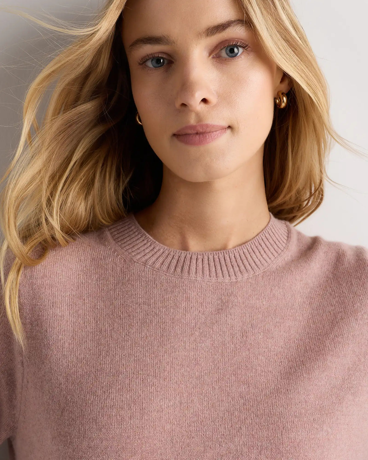 Mongolian Cashmere Shrunken Crewneck Sweater