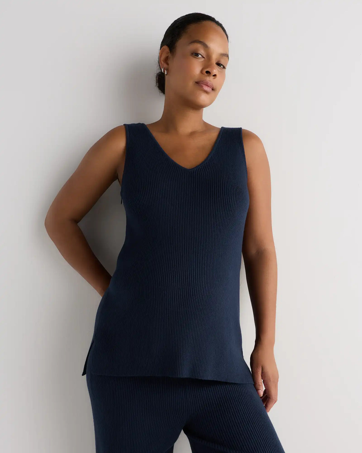 Cotton Cashmere Maternity and Nursing V-Neck Tank