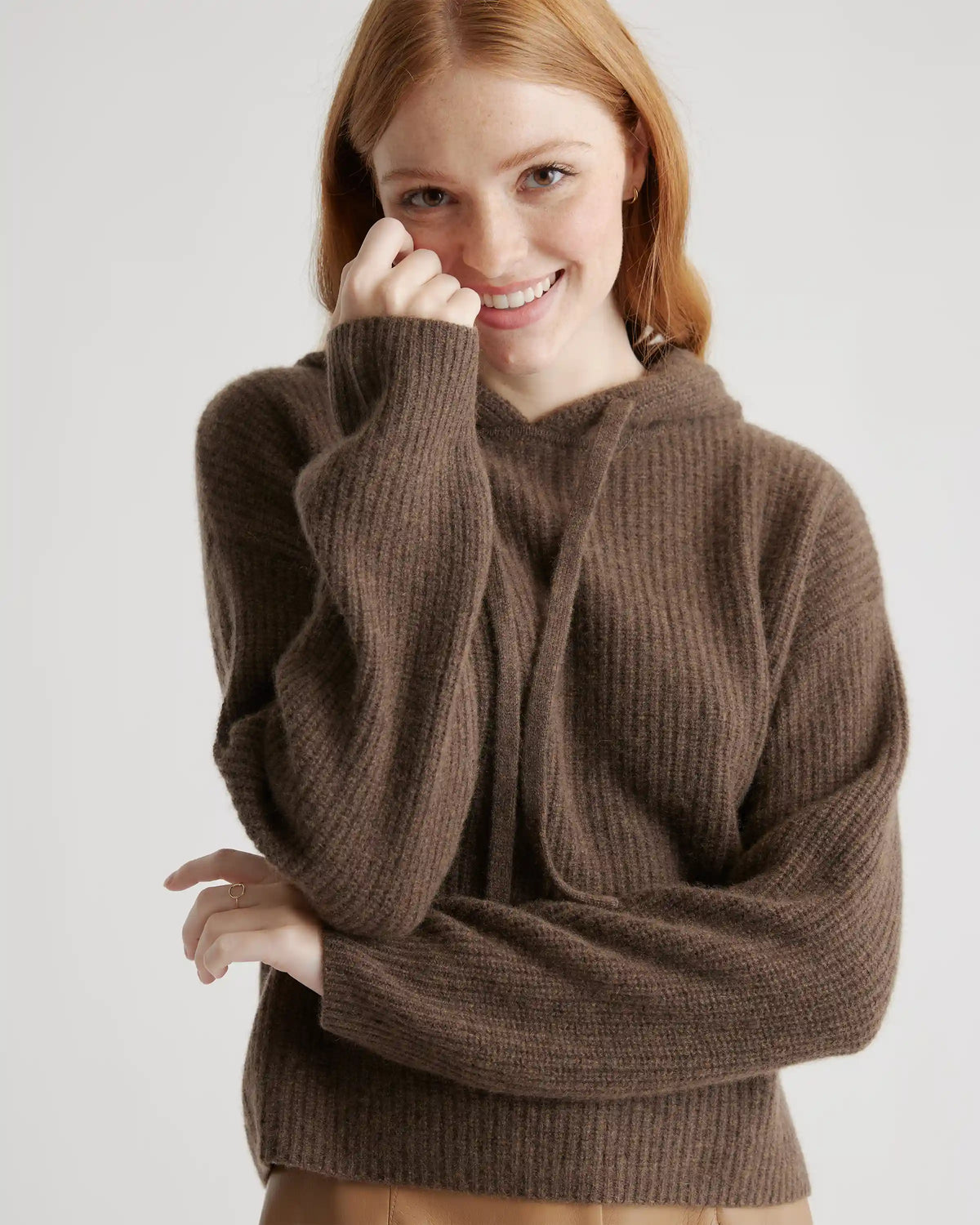Mongolian Spring Cashmere Fisherman Pullover Hoodie