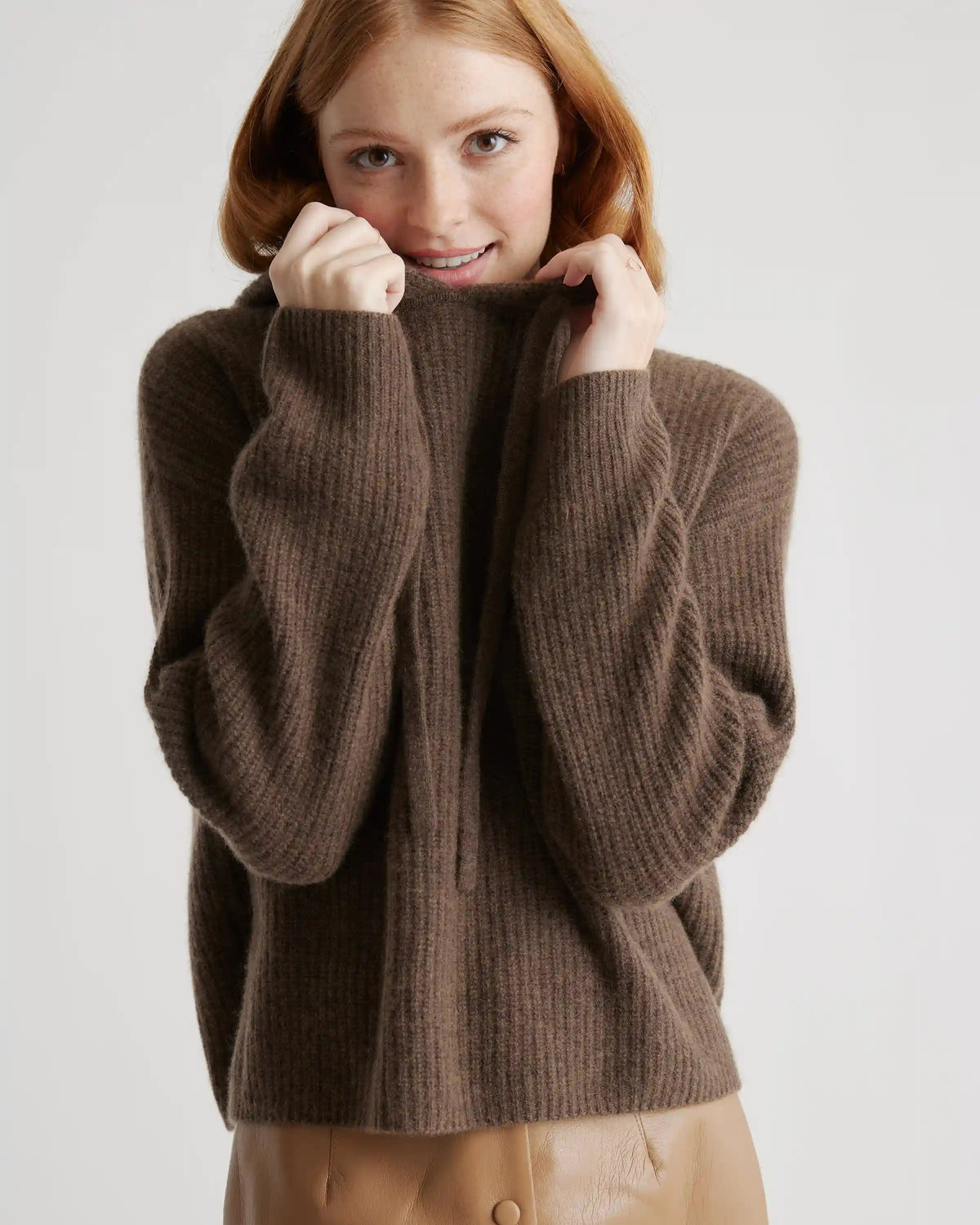 Mongolian Spring Cashmere Fisherman Pullover Hoodie