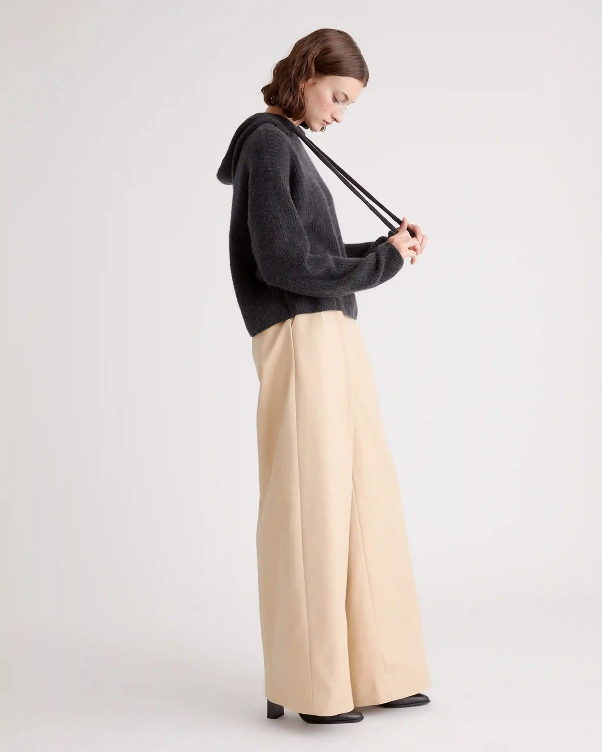 Mongolian Spring Cashmere Fisherman Pullover Hoodie