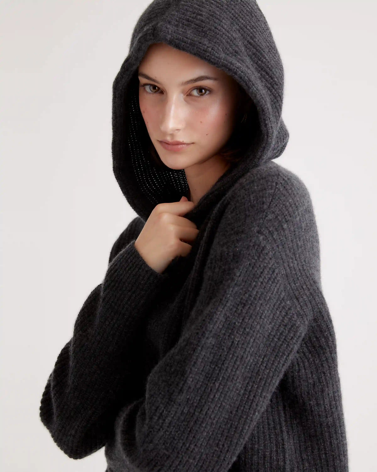 Mongolian Spring Cashmere Fisherman Pullover Hoodie
