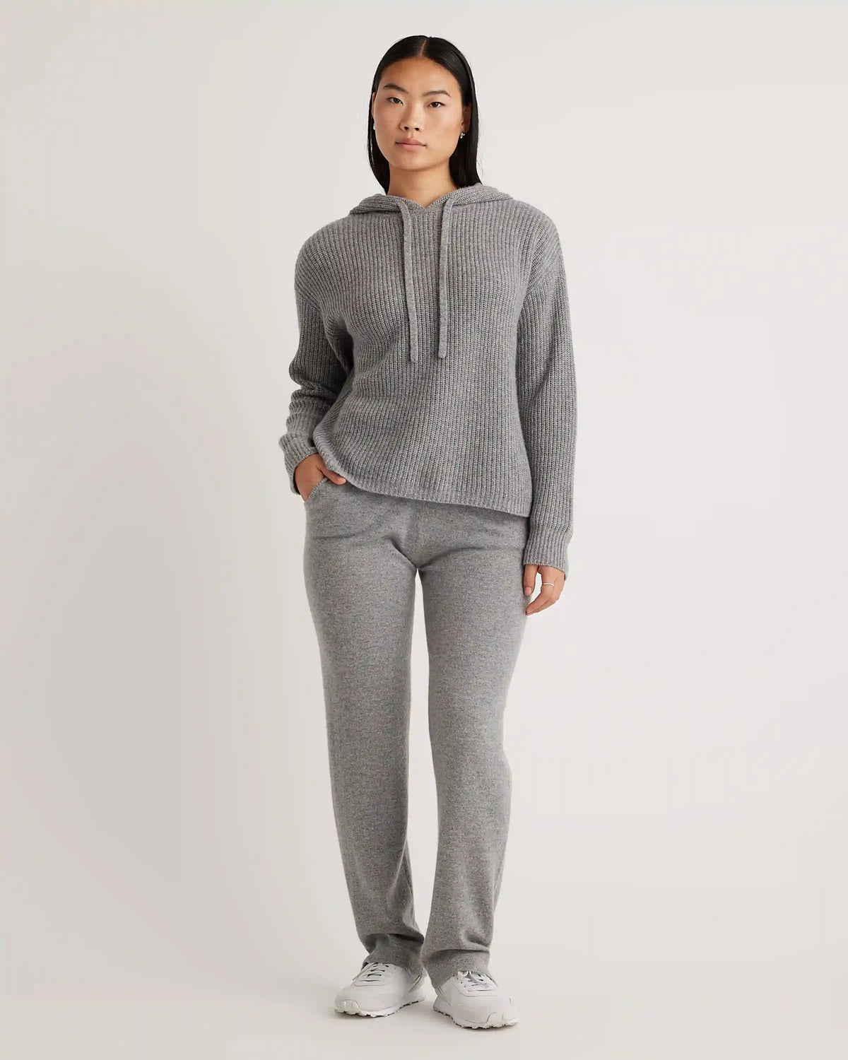 Mongolian Spring Cashmere Fisherman Pullover Hoodie