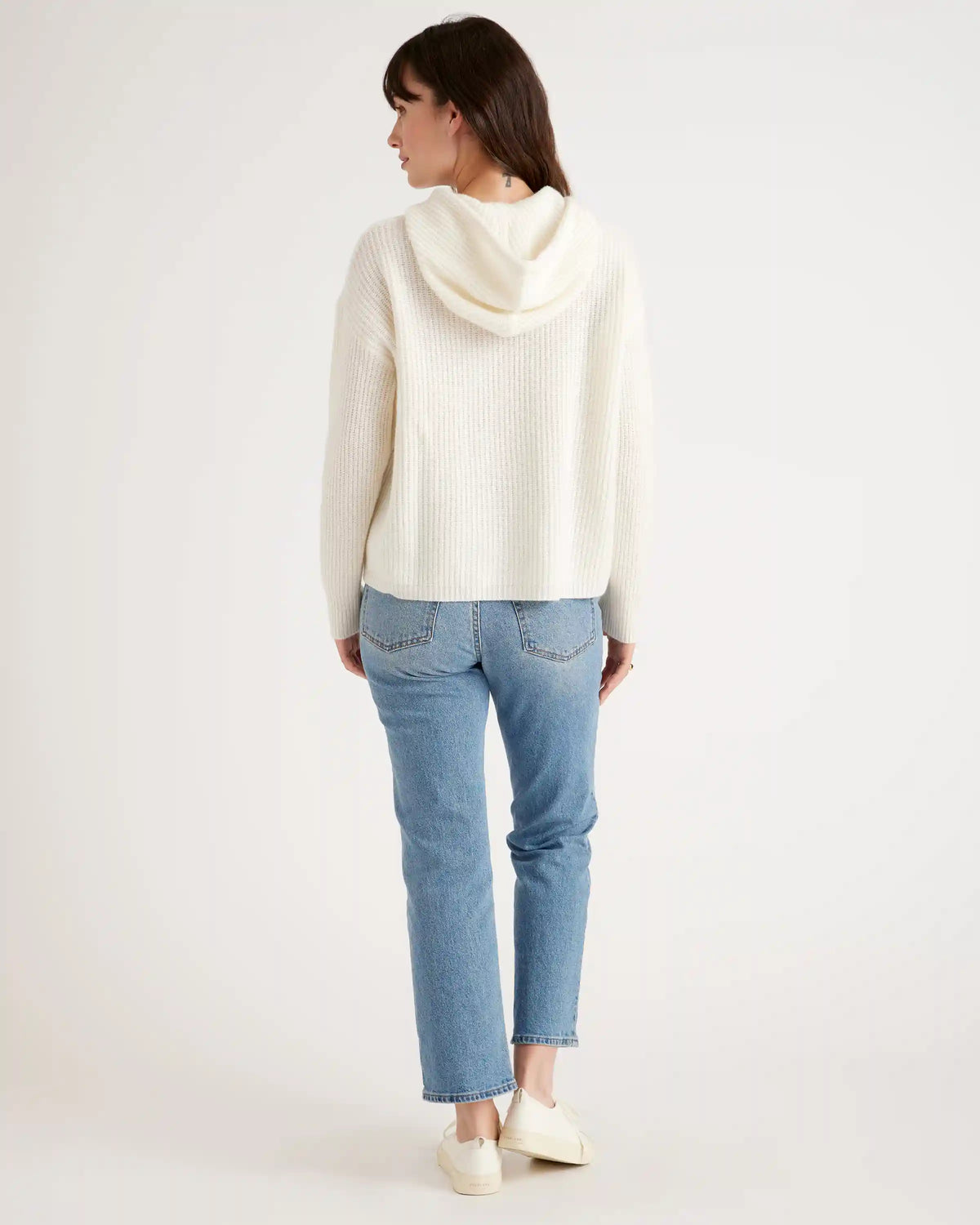 Mongolian Cashmere Fisherman Pullover Hoodie