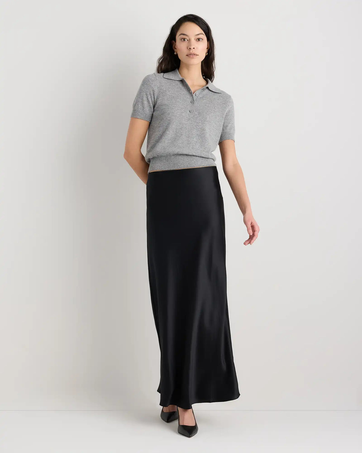Mongolian Cashmere Short Sleeve Polo