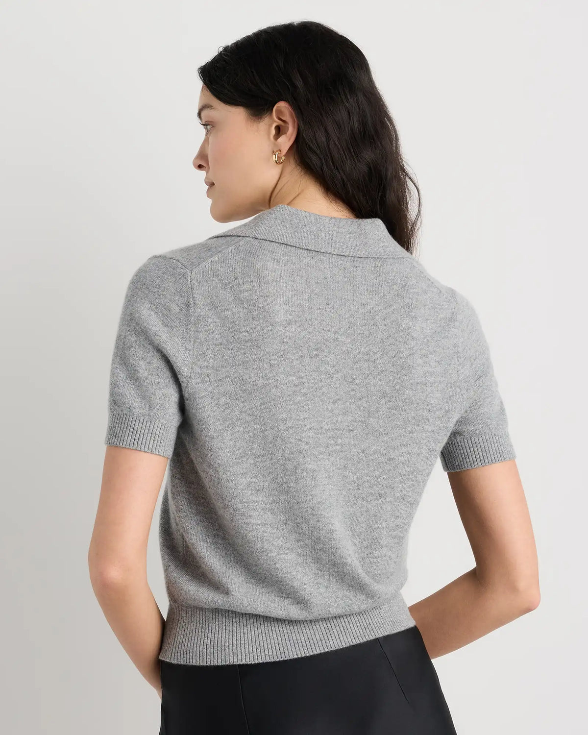 Mongolian Cashmere Short Sleeve Polo