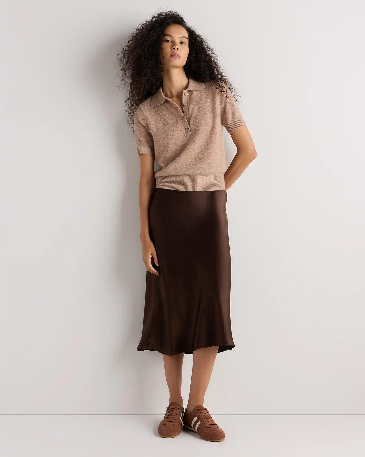 Mongolian Cashmere Short Sleeve Polo