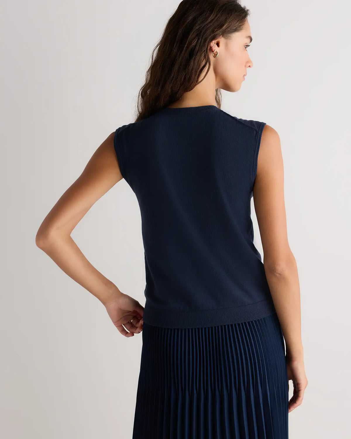 Lightweight Cotton Cashmere Sweater Tank