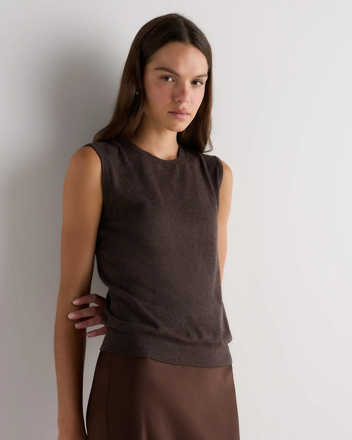 Lightweight Cotton Cashmere Sweater Tank
