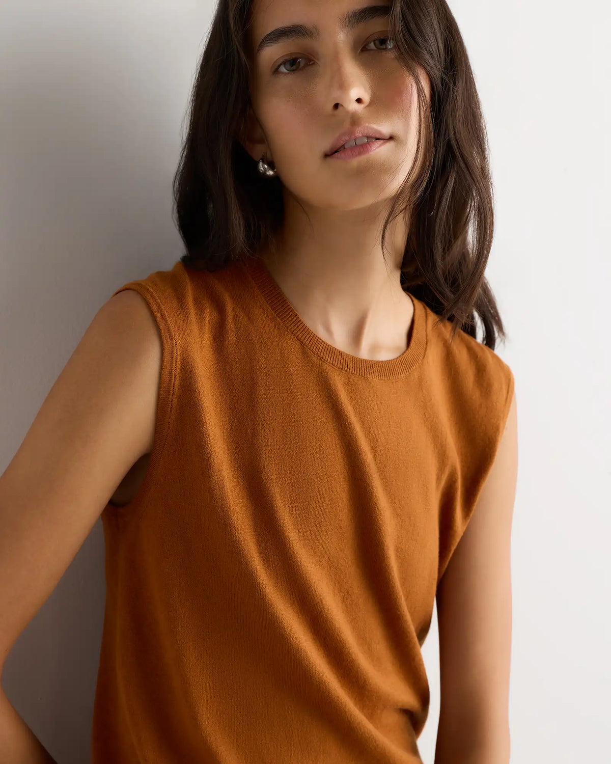 Lightweight Cotton Cashmere Sweater Tank
