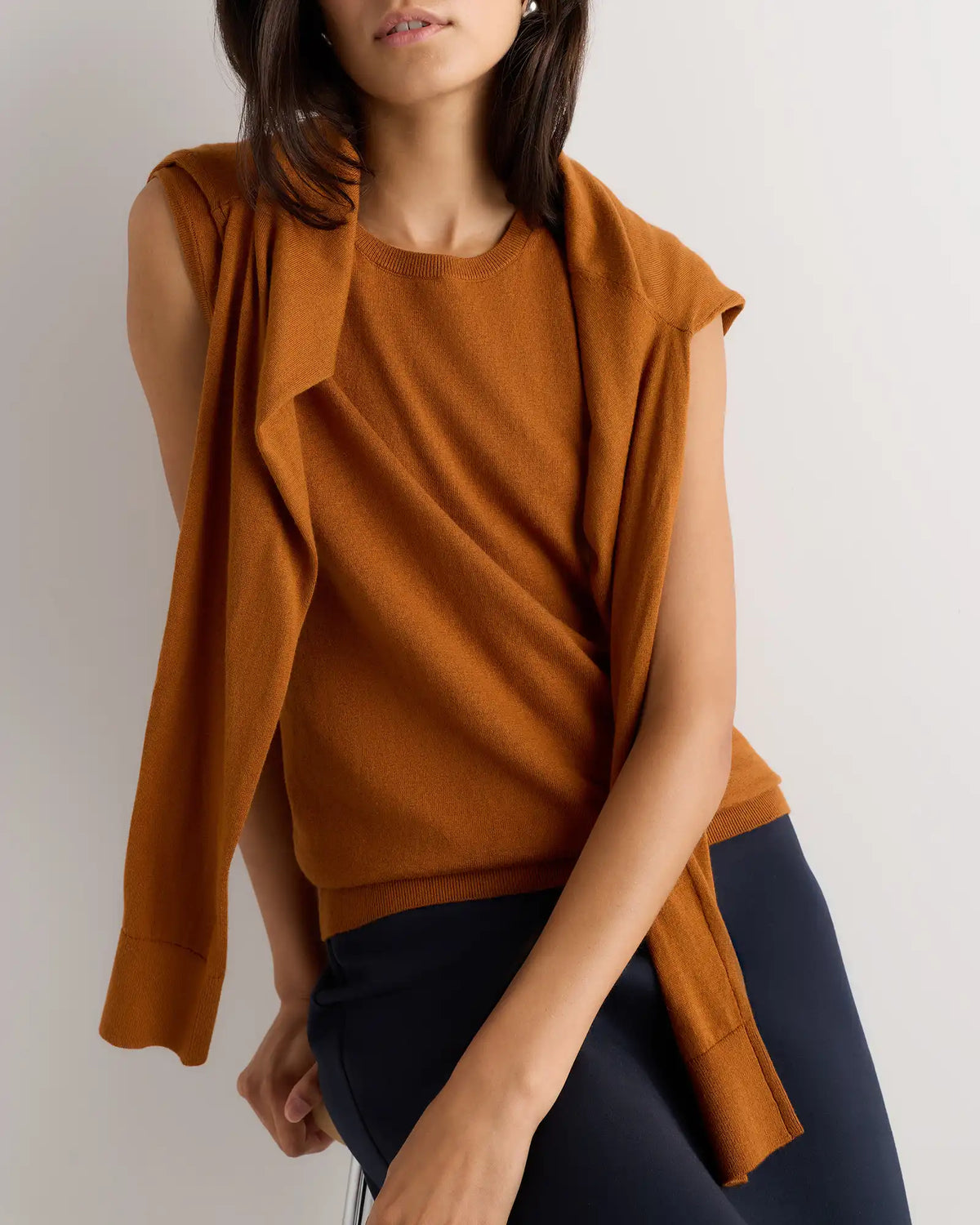 Lightweight Cotton Cashmere Sweater Tank