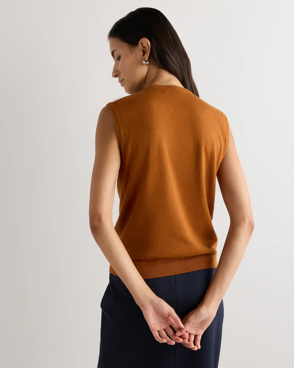 Lightweight Cotton Cashmere Sweater Tank