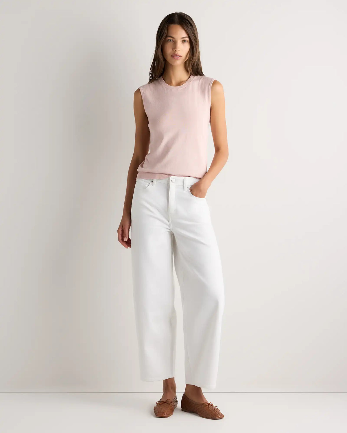Lightweight Cotton Cashmere Sweater Tank