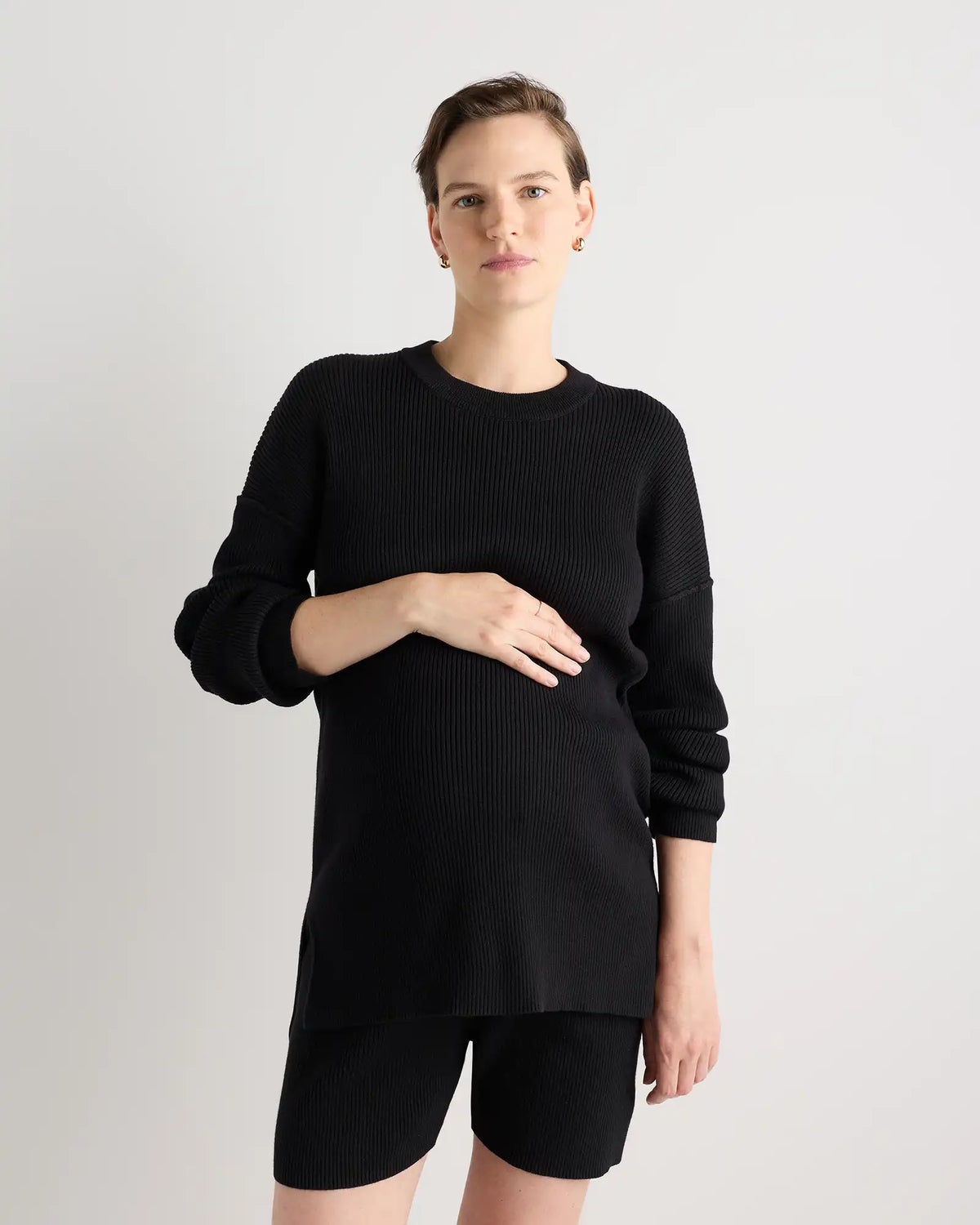 Cotton Cashmere Oversized Maternity Sweater