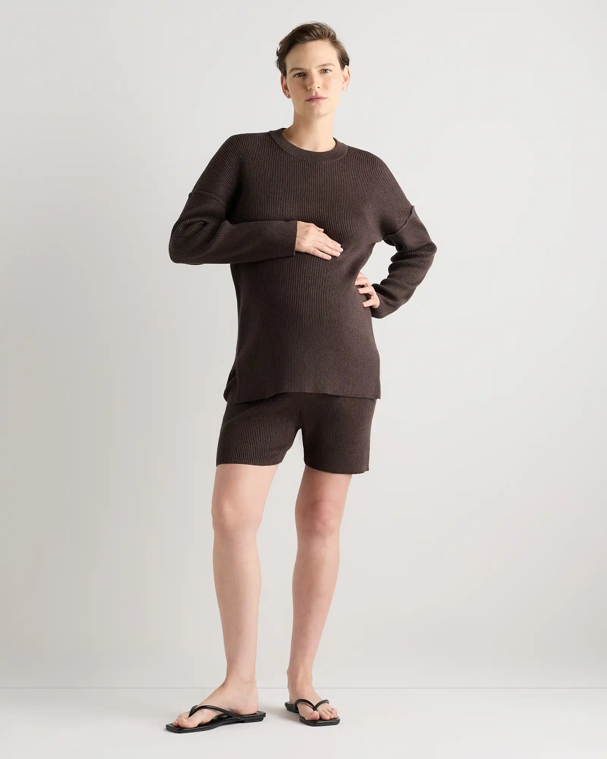 Cotton Cashmere Oversized Maternity Sweater