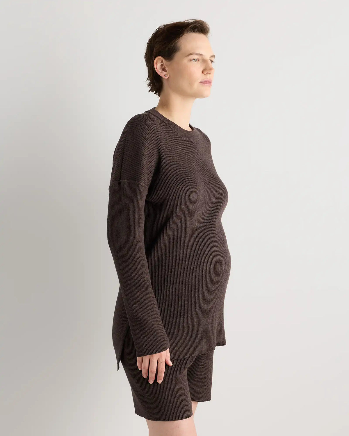 Cotton Cashmere Oversized Maternity Sweater