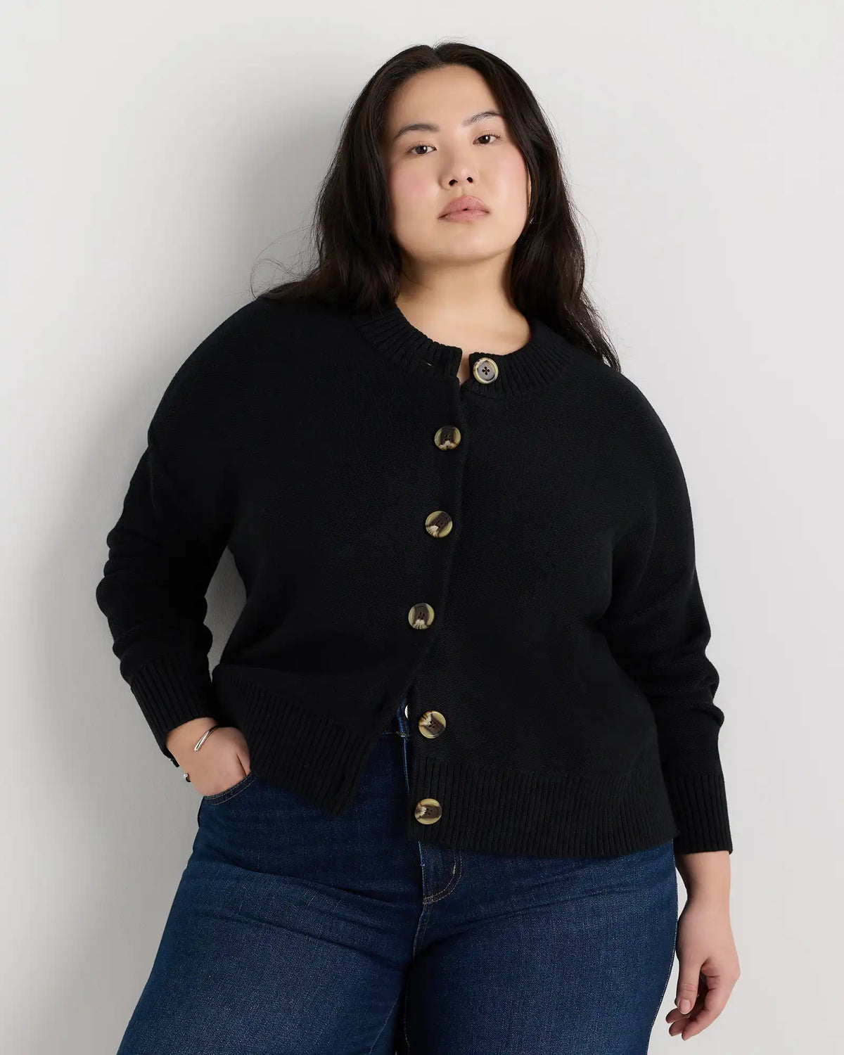 100% Organic Cotton Cropped Cardigan