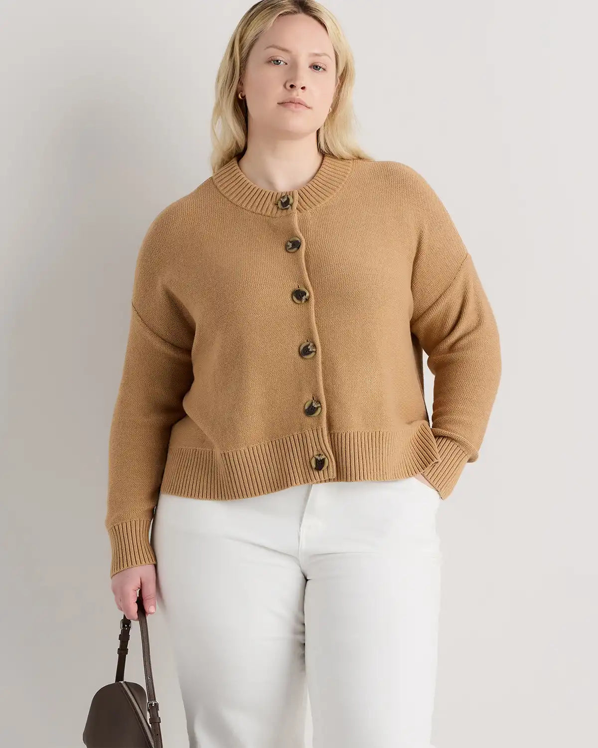 100% Organic Cotton Cropped Cardigan