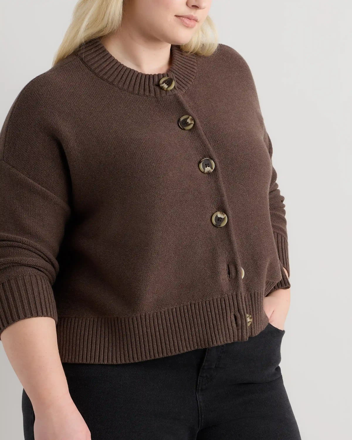 100% Organic Cotton Cropped Cardigan