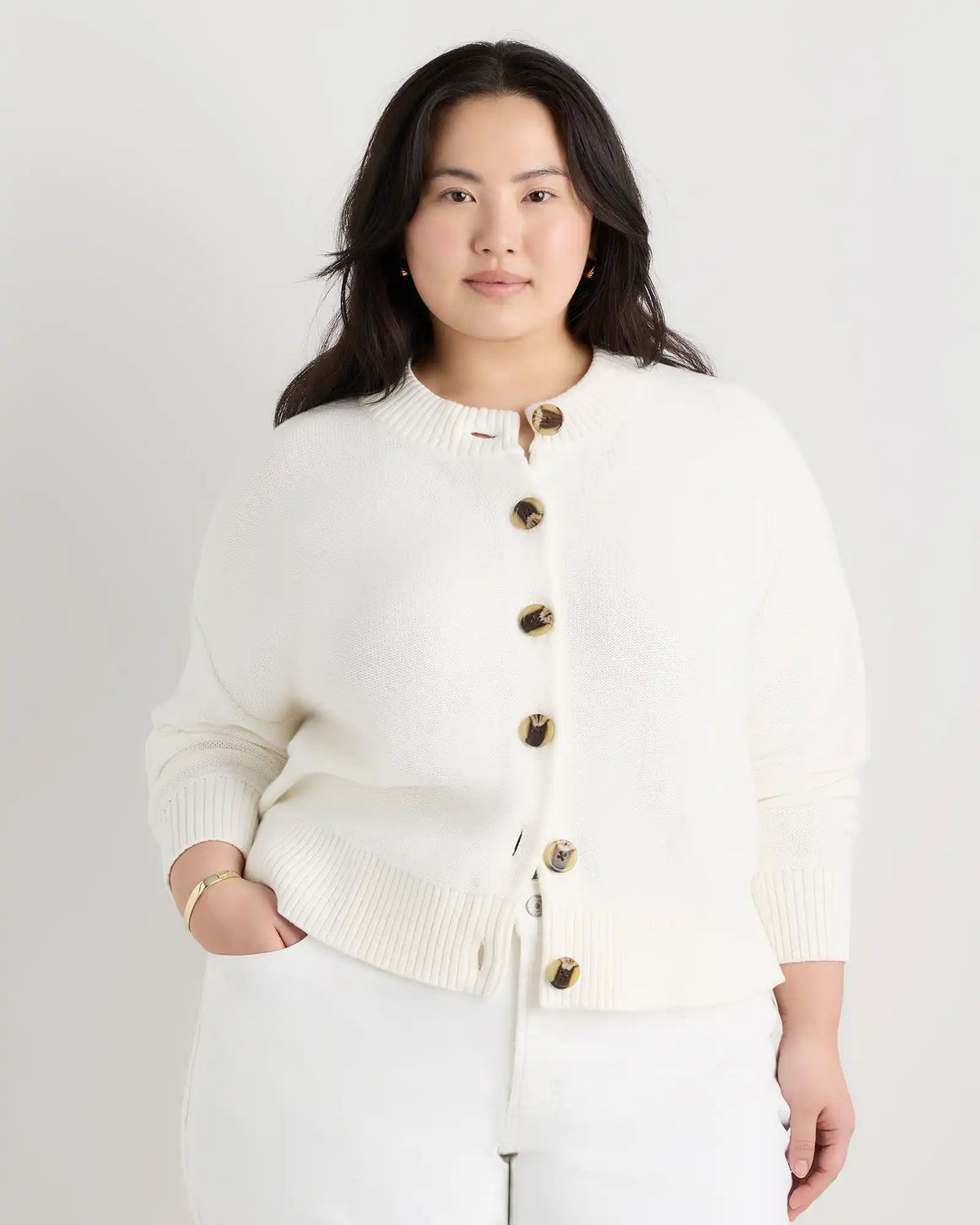 100% Organic Cotton Cropped Cardigan