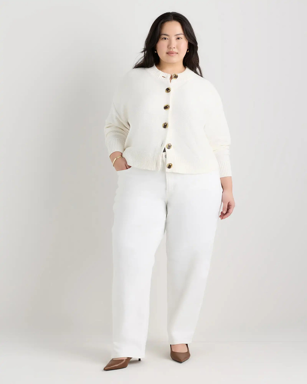 100% Organic Cotton Cropped Cardigan