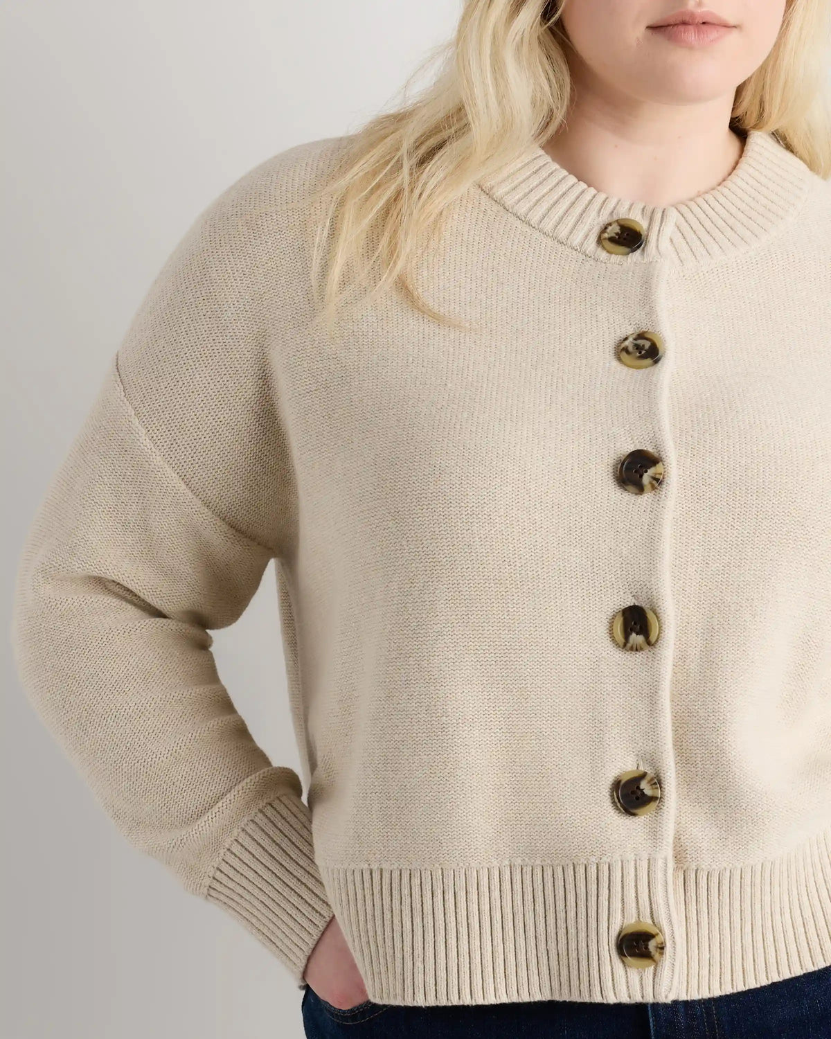 100% Organic Cotton Cropped Cardigan