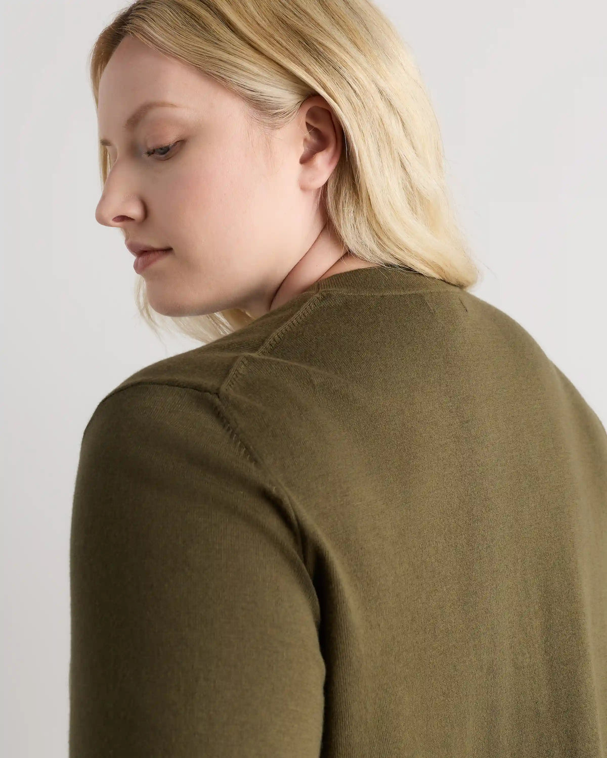 Lightweight Cotton Cashmere Crew Sweater