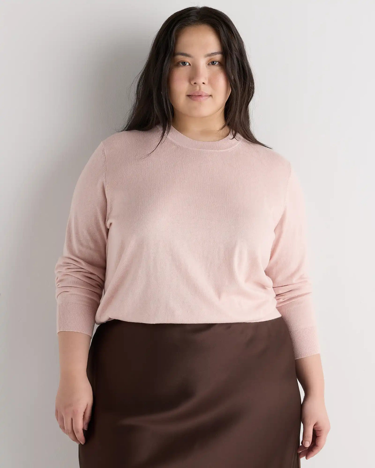 Lightweight Cotton Cashmere Crew Sweater