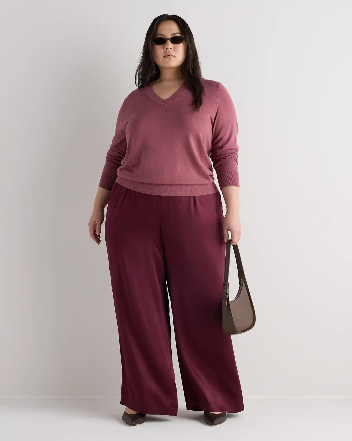 Lightweight Cotton Cashmere V-Neck Sweater