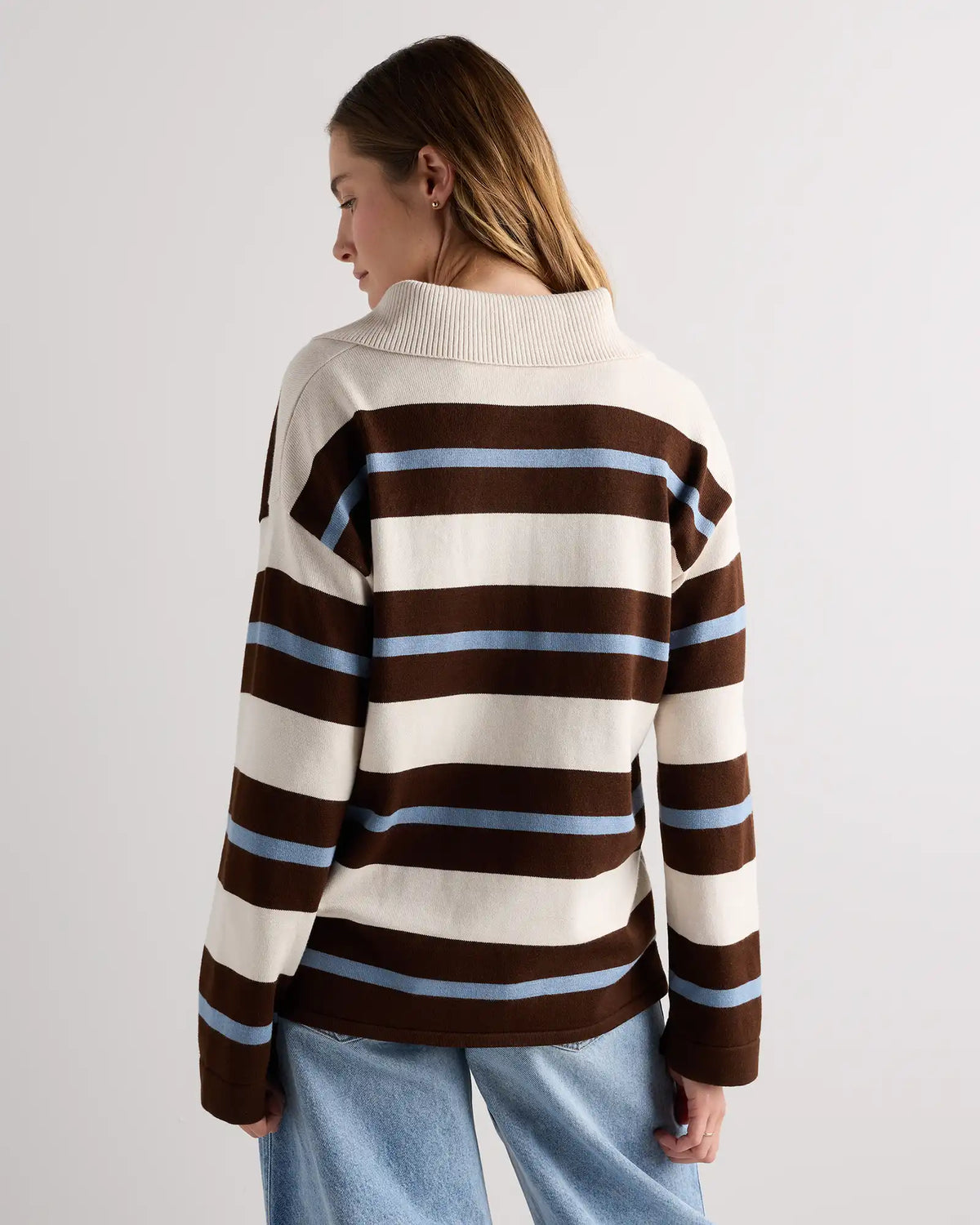 Cotton Cashmere Rugby Polo Sweater