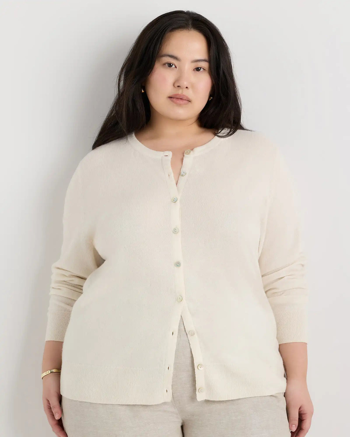 Mongolian Cashmere Cardigan Sweater