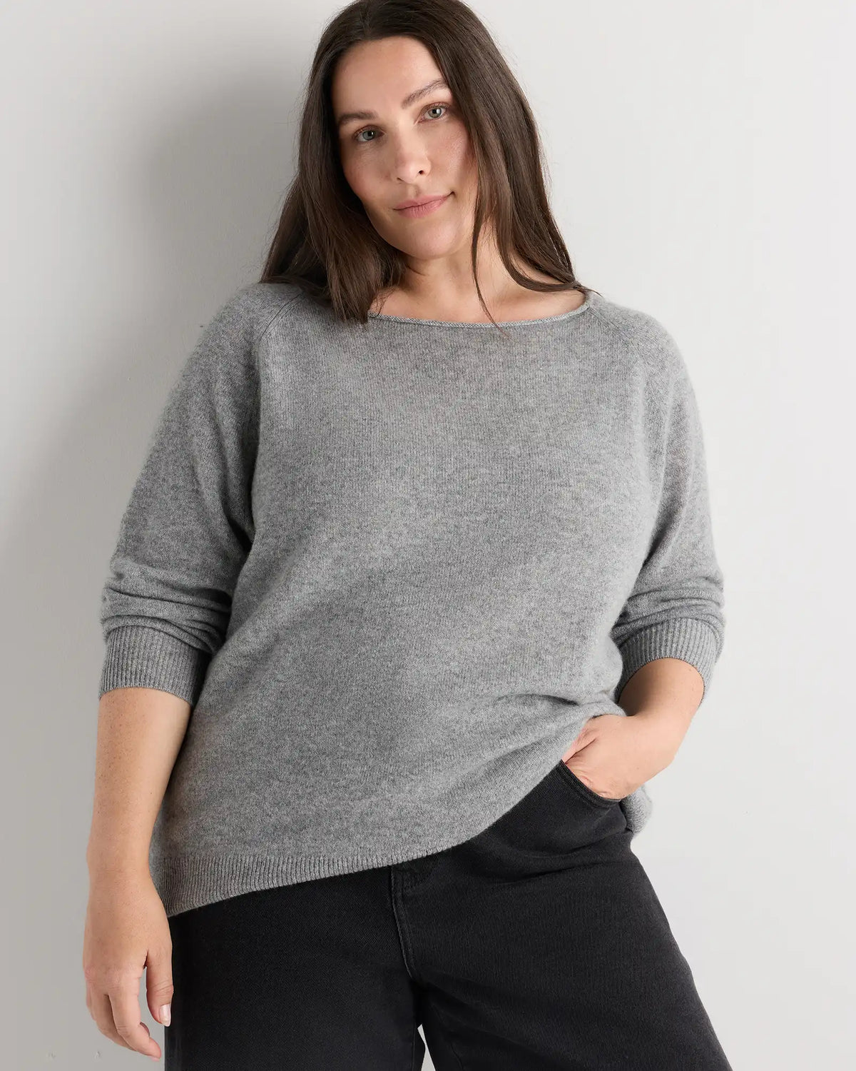 Mongolian Cashmere Boatneck Sweater