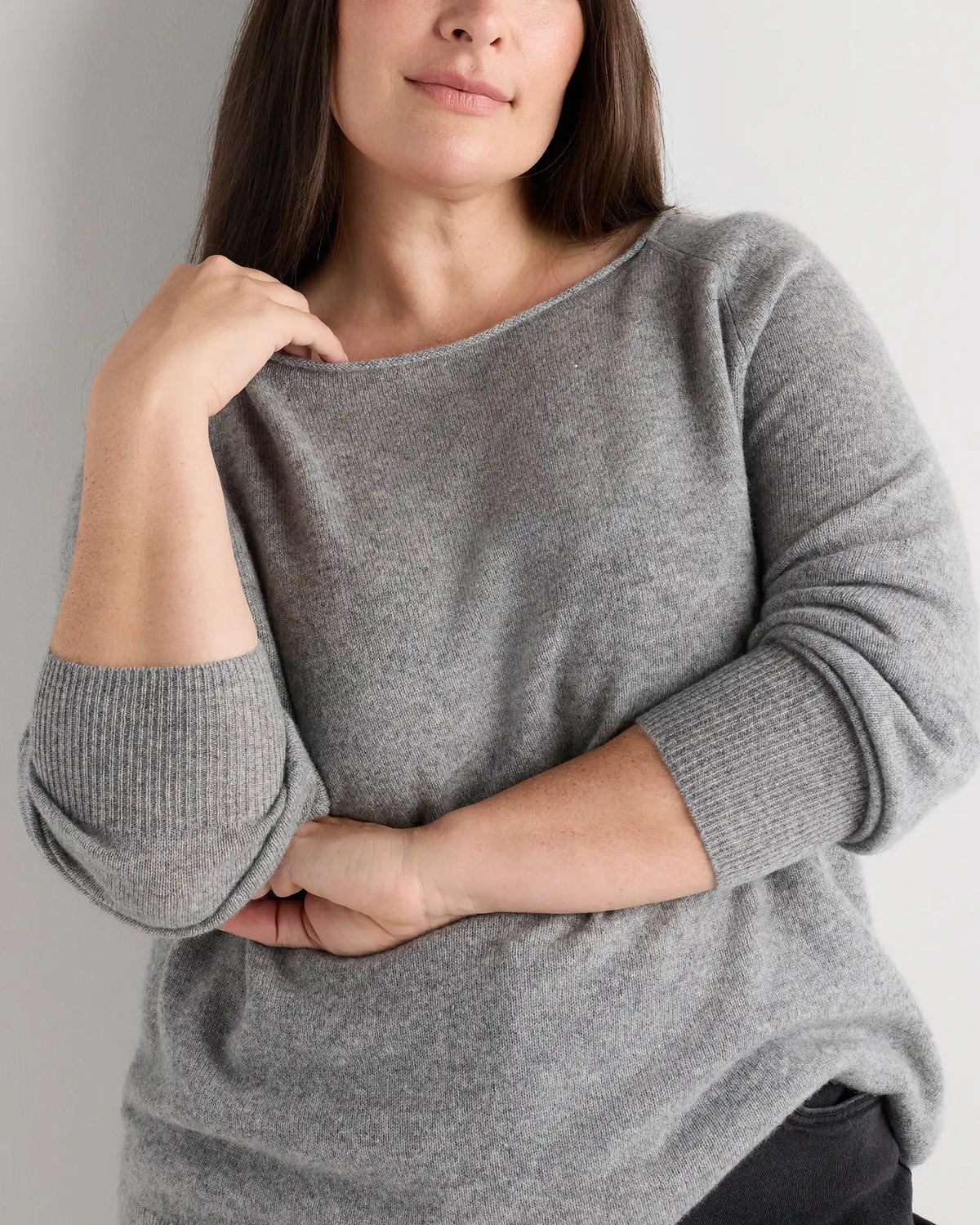 Mongolian Cashmere Boatneck Sweater