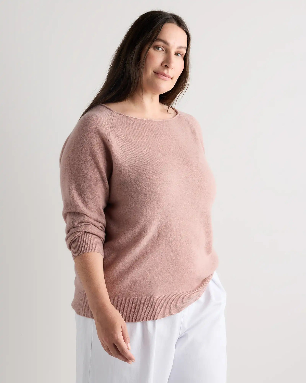 Mongolian Cashmere Boatneck Sweater