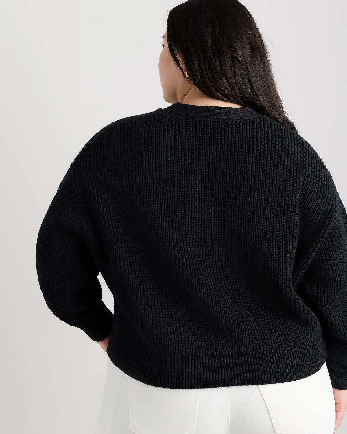 100% Organic Cotton Fisherman Boxy Cropped Cardigan