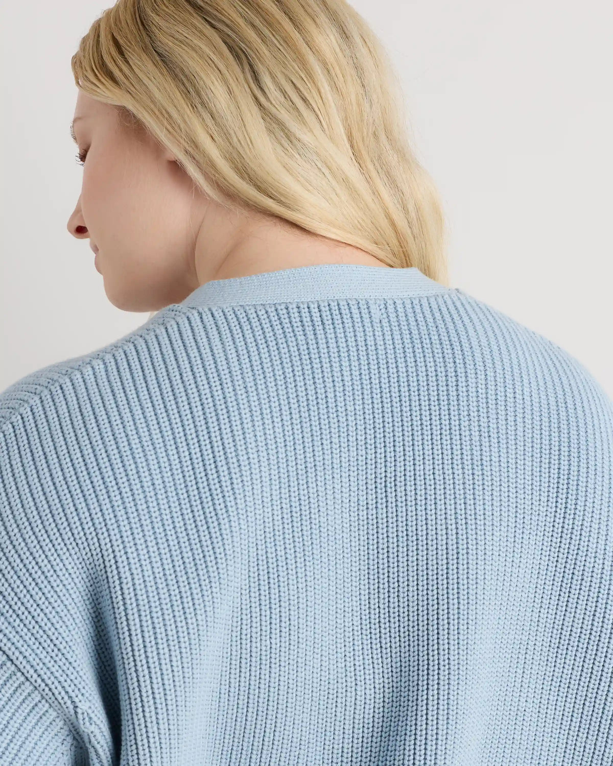 100% Organic Cotton Fisherman Boxy Cropped Cardigan